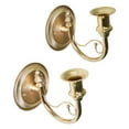 thumbnail image 3 of Kuntesetty 2 Pieces Candle Sconces for Sticks Candles Candle Rack Rustic Candlestick Holder Gold, 3 of 9