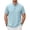 (Collar)Light Blue, variant on YODETEY Men's Collar Half Button Textured Short Sleeve Henley Shirt,Big and Tall Red,Size S-5XL