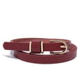 thumbnail image 2 of Beltox Women’s Skinny Leather Red Belt Waist or Hips Ornament Size 44, 2 of 5