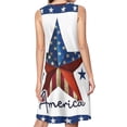 thumbnail image 2 of 4th of July Independence Day Spring Summer Dresses for Women Fashion T-shirt Dress Casual Sleeveless Loose Sundress with Pockets, 2 of 5