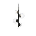 thumbnail image 3 of Wells 18 inch pendant in black with clear shade, 3 of 9