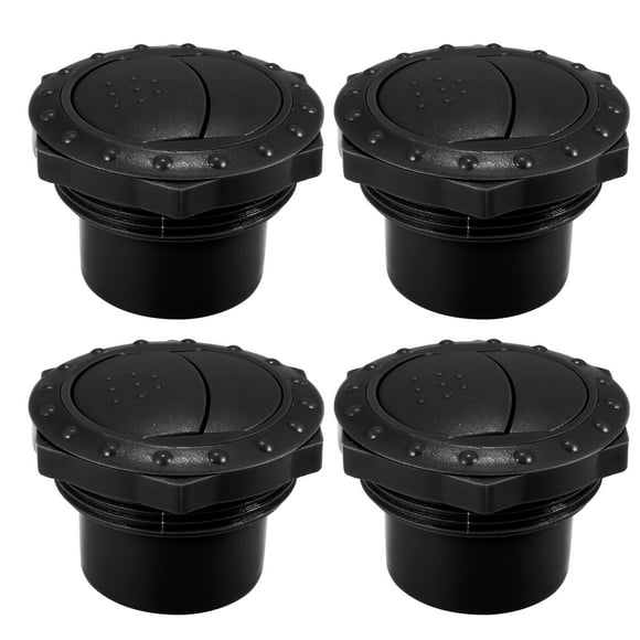 4uds Salpicadero Aire Acondicionador Deflector Salida 50mm Unique Bargains ABS Negro
