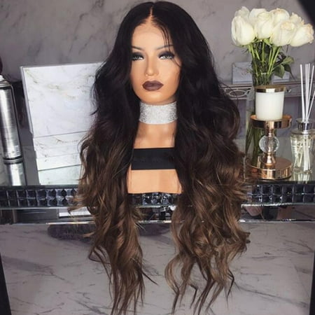 Length Synthetic Wig - High-temperature Synthetic Fiber Long Curly Gradient Wigs for The Big Curve Natural Matte Hairpiece