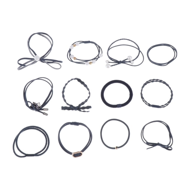 12 piezas de cuerda elástica para mujer, zos para el cabello para niñas, soporte para , diademas para cabeza Azul violáceo Sunnimix Lazos elásticos para el cabello de las mujeres