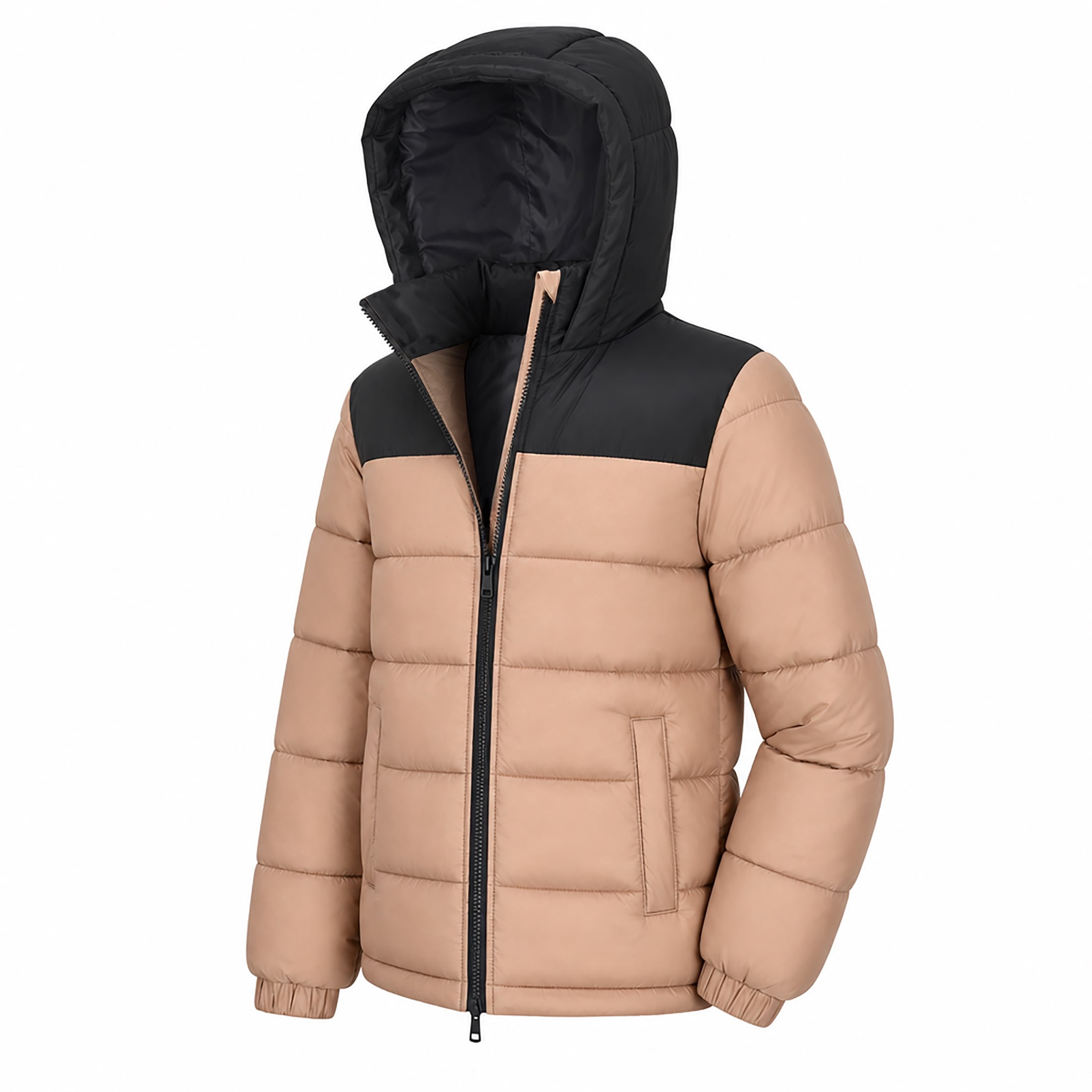 Trailmaker (10 Pack) Boys Kids Hooded Water Resistant Insulated Puffer Jackets, Midweight with Pockets, Cinched Cuffs, Two-Way Zippers (10 Pack, Assorted Colors)