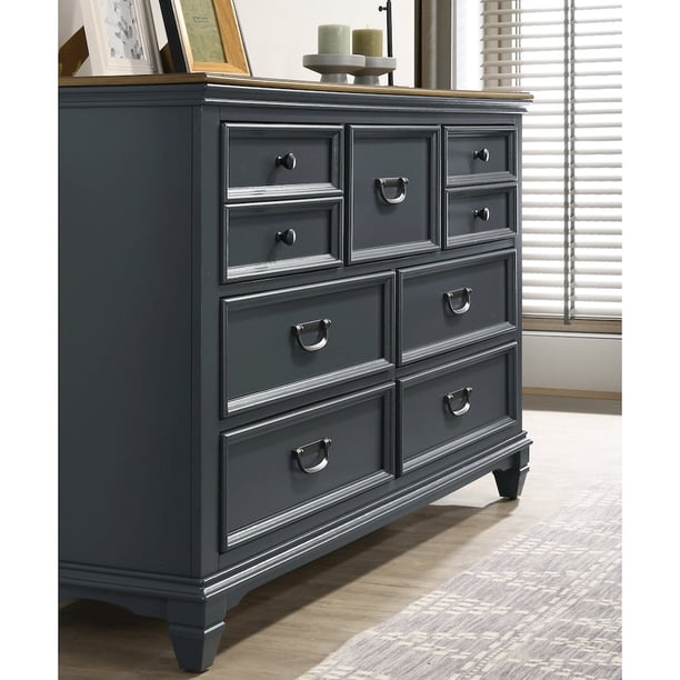 Roundhill Furniture Clelane Wood 7-Drawer Dresser, Slate Blue - Walmart Business Supplies Roundhill Furniture Clelane Wood 7-Drawer Dresser, Slate Blue - Walmart Business Supplies
