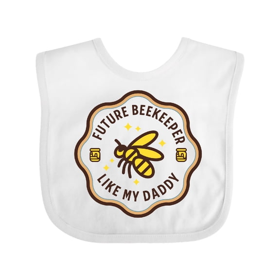 Inktastic Future Beekeeper Like Daddy Boys or Girls Baby Bib