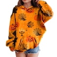 thumbnail image 2 of KPOPLK Hoodies for Teen Girls Long Sleeve Cute Halloween Sweatshirts Hooded Graphic Print Sweatshirt Preppy Clothes Fall Winter Green,Size 4-5 Years, 2 of 6