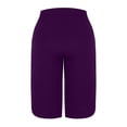 thumbnail image 6 of VV AVEORS Capri Pants For Women Split Side High Waist Casual Athletic Knee Length Summer Pants Casual Sweatpants With Pockets Purple S, 6 of 7
