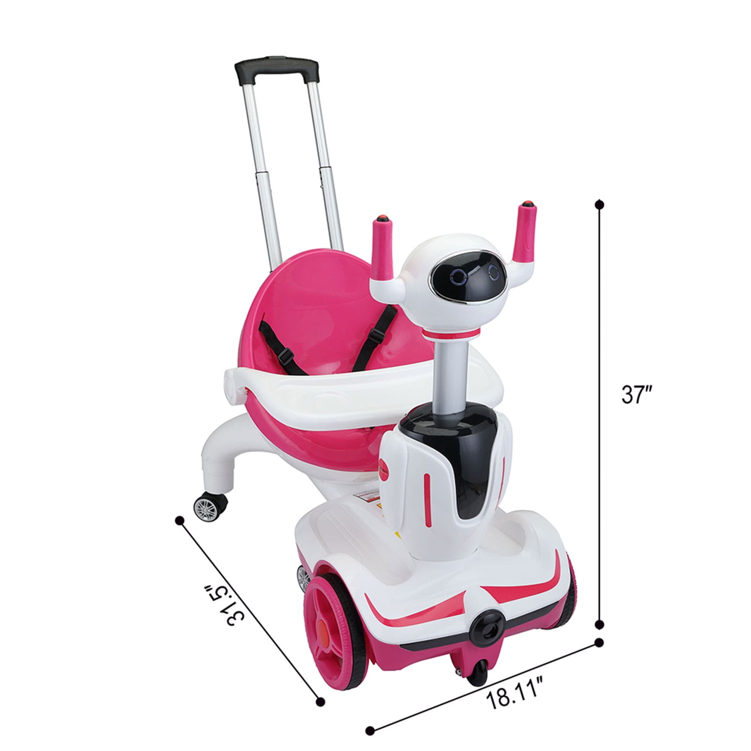 CIPACHO Detachable Design 6V Kids Electric Robot Buggy Ride On Toy Car for Baby Toddler with Battery Indication, Music and Light, Pink CIPACHO Detachable Design 6V Kids Electric Robot Buggy Ride On Toy Car for Baby Toddler with Battery Indication, Music and Light, Pink