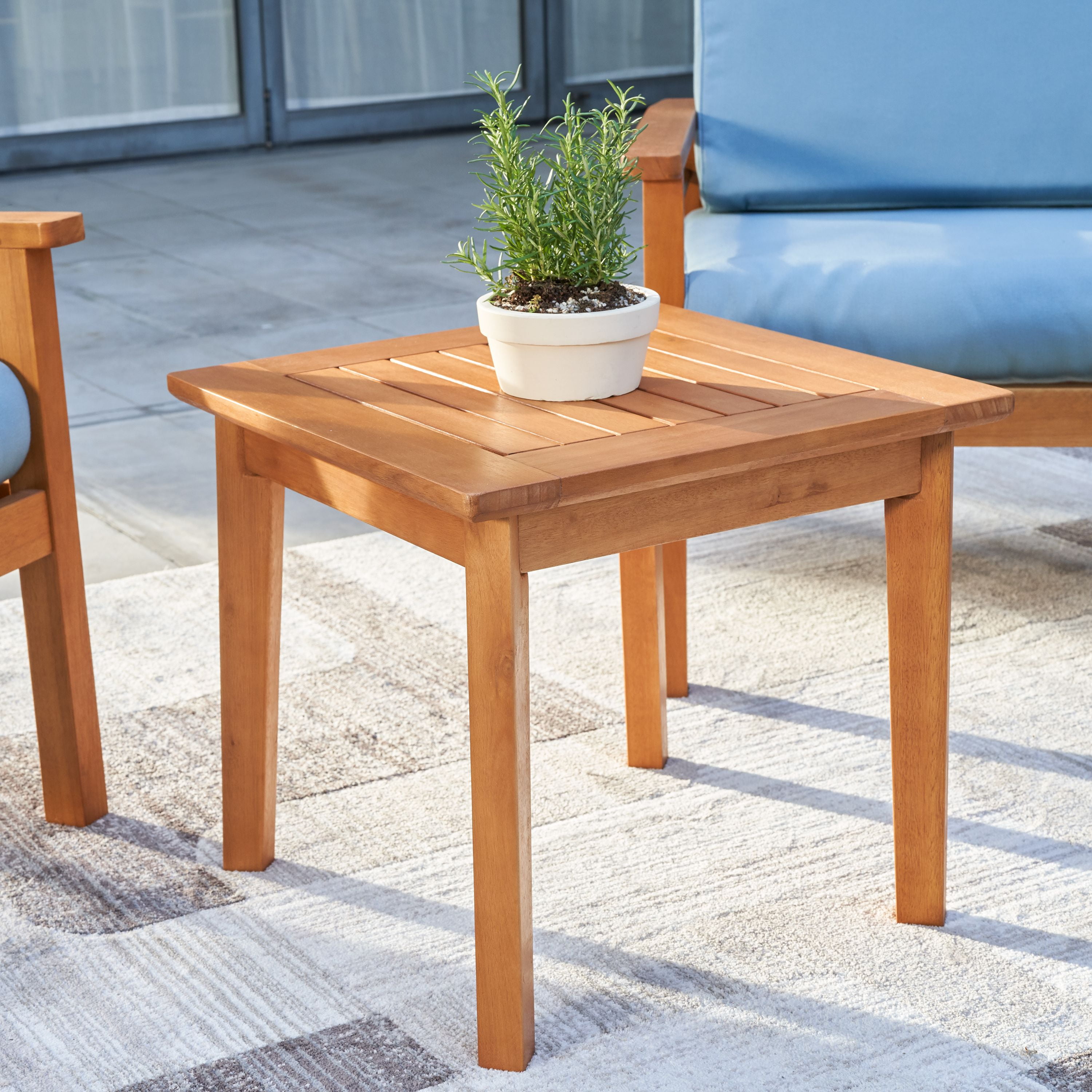 Gloucester Contemporary Patio Wood Side Table - Walmart.com - Walmart.com