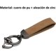thumbnail image 2 of Llavero Universal con Cara de Cuero PU Extraíble, Rotación de 360 Grados, Llavero Familiar para Coche con Anilla D-ring, Llavero Colgante para Adornos, 2 of 4