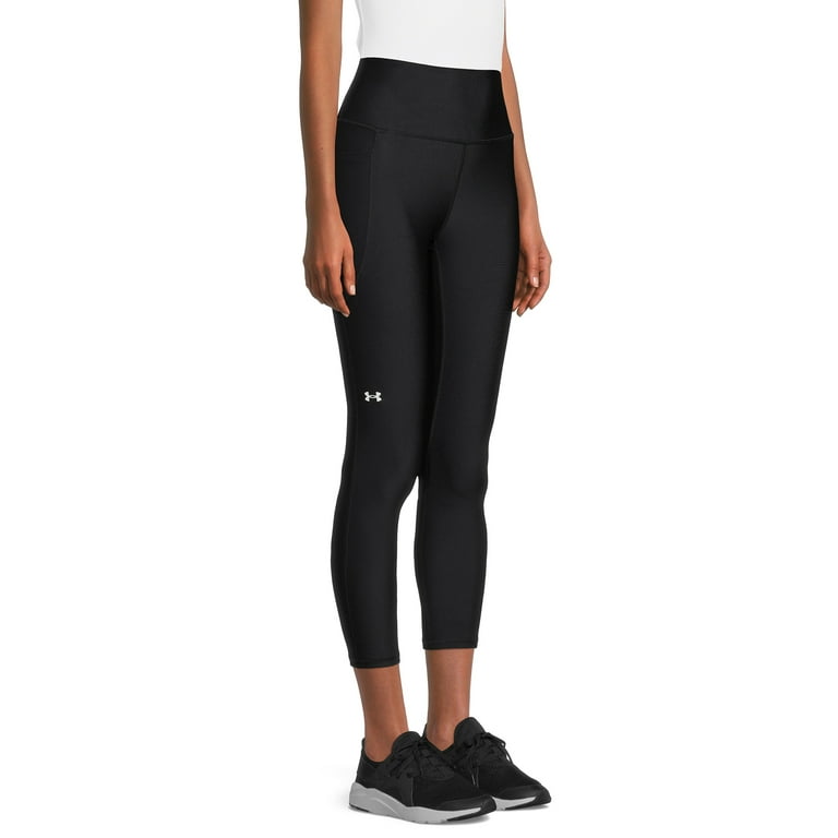 Under Armour Women's Heatgear High Rise Cropped Leggings Black Size Small