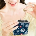 thumbnail image 7 of Snowflake Stylish Small Wallet Coin Purse with 0.7 Microfiber Interior & Zinc Alloy Jaws - 4.3x4.7 in/11x12 cm Size, Compact & Secure Holder for Cash and Cards, 7 of 7