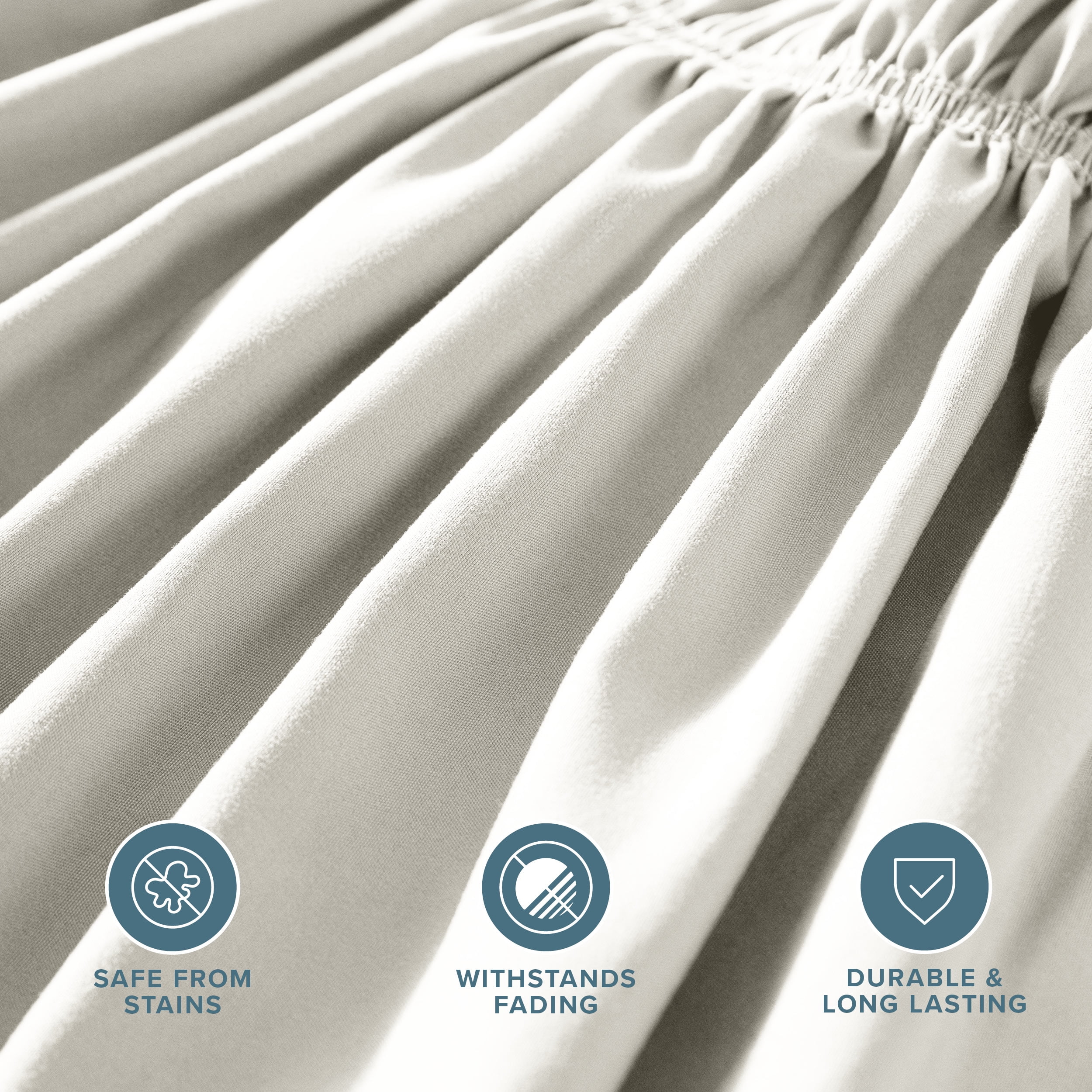 Bare Home  Adjustable Wrap Around Bed Skirt Twin XL - Cream