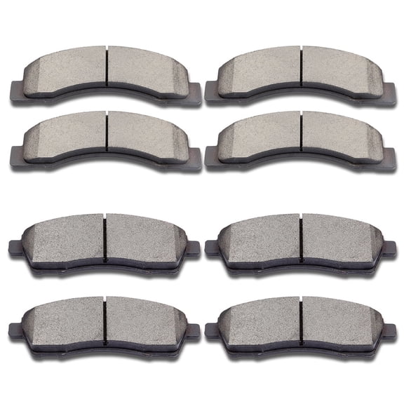 SCITOO Ceramic Brake Pads Kits, 8pcs Brakes Pads Set fit for 2000-2005 for Ford Excursion,1999-2004 for Ford for F-250 Super Duty,1999-2004 for Ford for F-350 Super Duty