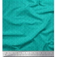 thumbnail image 1 of Soimoi Green Silk Fabric Mosaic Stripe Fabric Prints By Yard 42 Inch Wide, 1 of 3