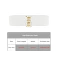 thumbnail image 4 of INSPIRE CHIC Women's Interlock Buckle Stretchy Belts Fashion Vintage Elastic Waistband for Dresses Coats 75x6cm/29.5x2.4" White, 4 of 7