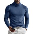 thumbnail image 2 of Mens Turtleneck Long Sleeve Shirts Casual Slim Fit Undershirt Lightweight T-Shirt for Outdoor & Business, 2 of 4