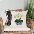 thumbnail image 6 of Blue and White Floral Pillow Cover 18x18 Inch Chinoiserie Porcelain Ginger Jar Grandmillennial Green Outdoor Farmhouse Decorations Decorative Throw Pillows Cases for Home Room Couch Decor, 6 of 6