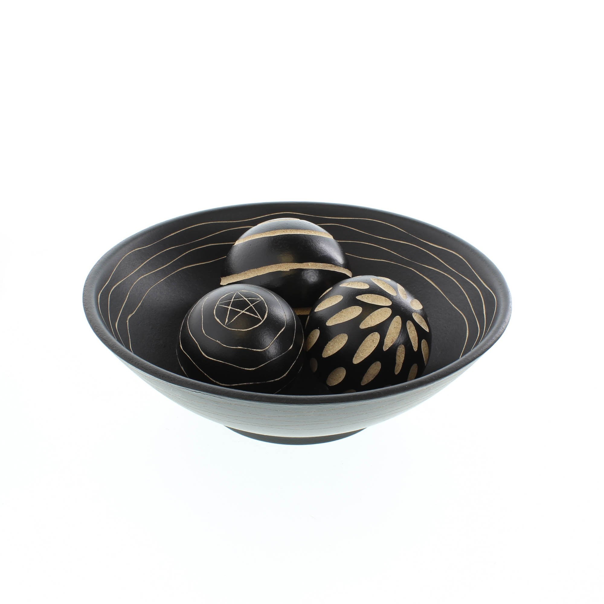 Decorative Ball Set Office Decorative Balls For Bowls Black Mdf