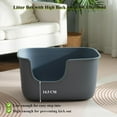 thumbnail image 3 of 2PCS Large High Sided Cat Litter Box Extra Deep Litter Tray for Multi Cats Household, High Wall Cat Boxes Anti-Splashing Kitty Litter Box, 3 of 4