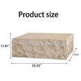 thumbnail image 2 of Mid-Century Rectangle Coffee Table, Vintage Faux Stone Centre Table, End Table for Living Room Office Apartment, No Assembly, Beige, 2 of 8