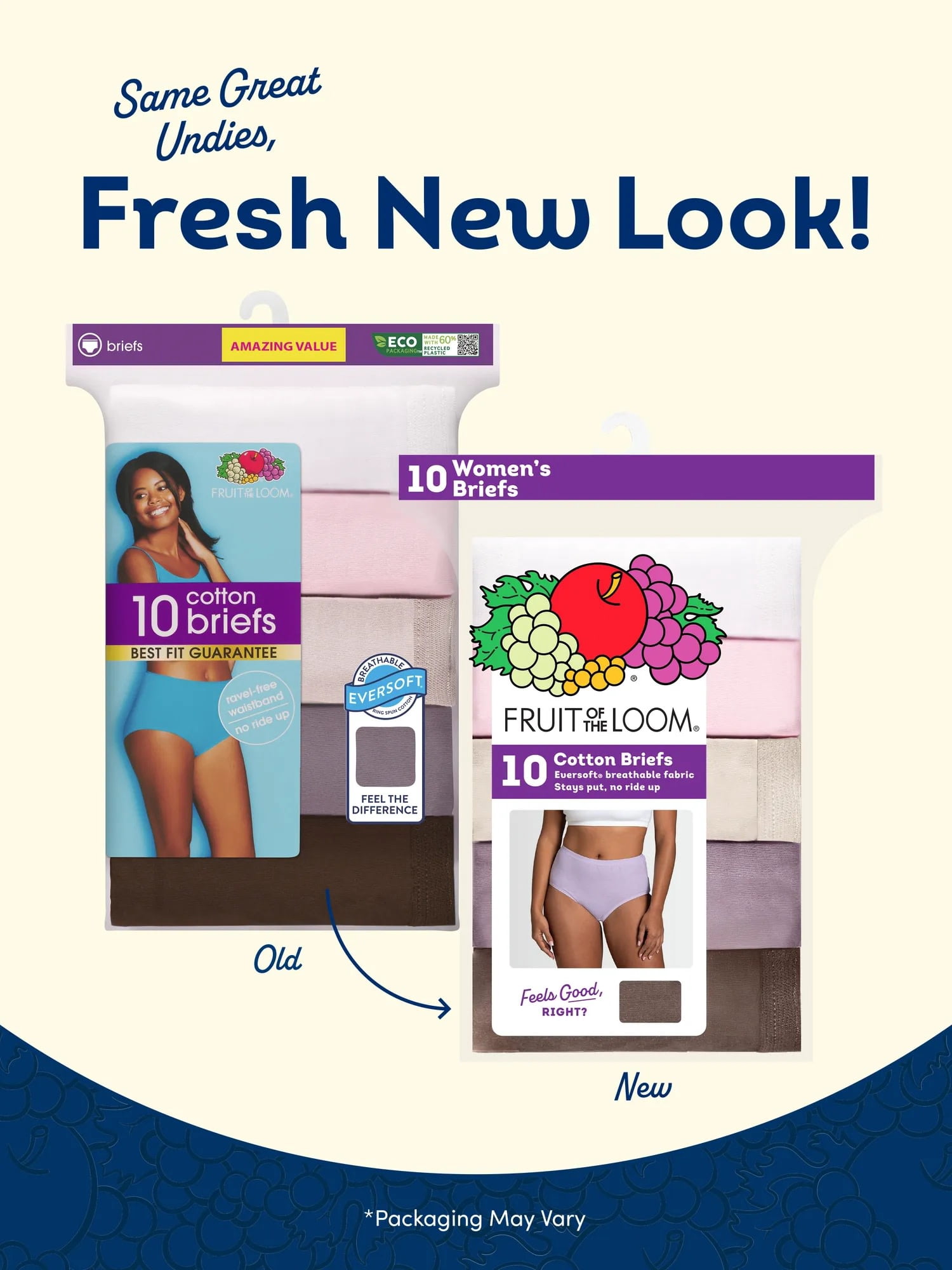 Fruit of the Loom Women's Cotton Brief Underwear, 10-Pack