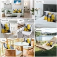 thumbnail image 6 of Abstract Color Block Outdoor Pillow Covers Pack of 2 Yellow Block Modern Gradient Black Waterproof Throw Pillow Covers Decorative Cushion Cases for Patio Garden Tent Balcony Couch 24x24 inch, 6 of 8