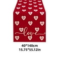 thumbnail image 3 of Table Cloth,Love Heart Valentines Day Red Table Runner Kitchen Dining Table Decor for Indoor Outdoor Anniversary Wedding Home Party Decoration, 3 of 8