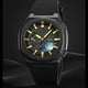 thumbnail image 4 of Reloj deportivo ANGGREK para hombre correa de silicona digital negro y dorado, 4 of 8