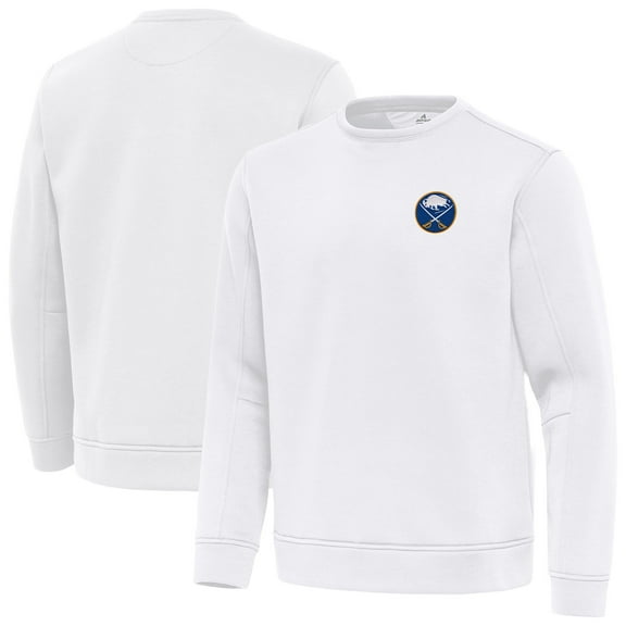 Men's Antigua White Buffalo Sabres Relevant Lightweight Pullover Sweatshirt