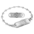 thumbnail image 1 of MedicEngraved Stainless Steel Custom Medical Alert Bracelet - 5mm Heart Link, 1 of 7