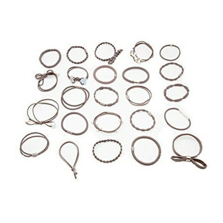 24pcs Fashion Elastic Hair Ties Hair Ring Elastic Bands Ribbon