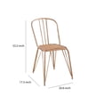 thumbnail image 5 of Set of Two Side Chairs with Spindle Style Back, Glossy Rose Gold, 5 of 5