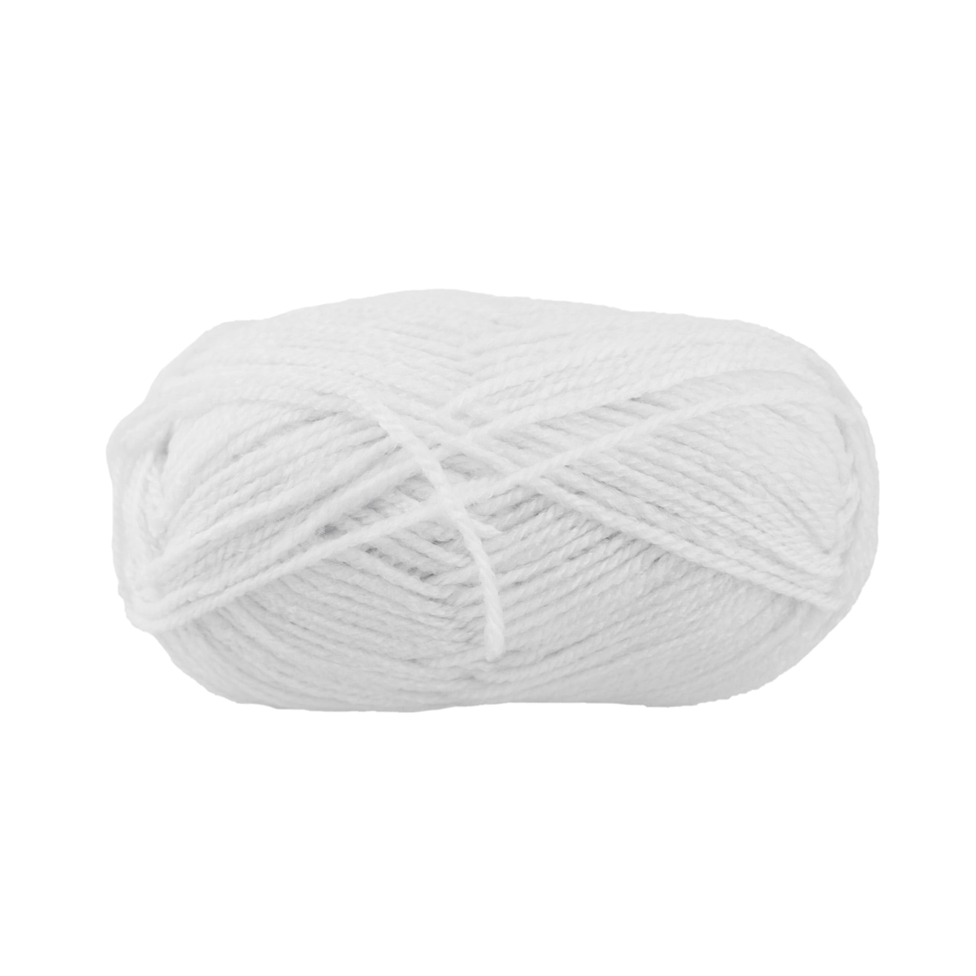 Solid Colored Acrylic Yarn Bundle, 115Yard, White