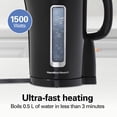 thumbnail image 2 of Hamilton Beach Electric Kettle, Tea & Water Kettle, 1.7L, Black, 2 of 8
