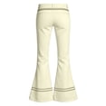 thumbnail image 4 of Glisme Girl Uniform Pant Back To School Elastic Waist Leggings Straight Leg Solid Color Flare Trousers 9-10 Years Beige, 4 of 5