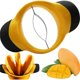 thumbnail image 4 of Cortador de mango, hoja de plástico/acero inoxidable, cortador de mango, hoja de plástico/acero inoxidable, amarillo, cortador de mango con mangos antideslizantes,, 4 of 4