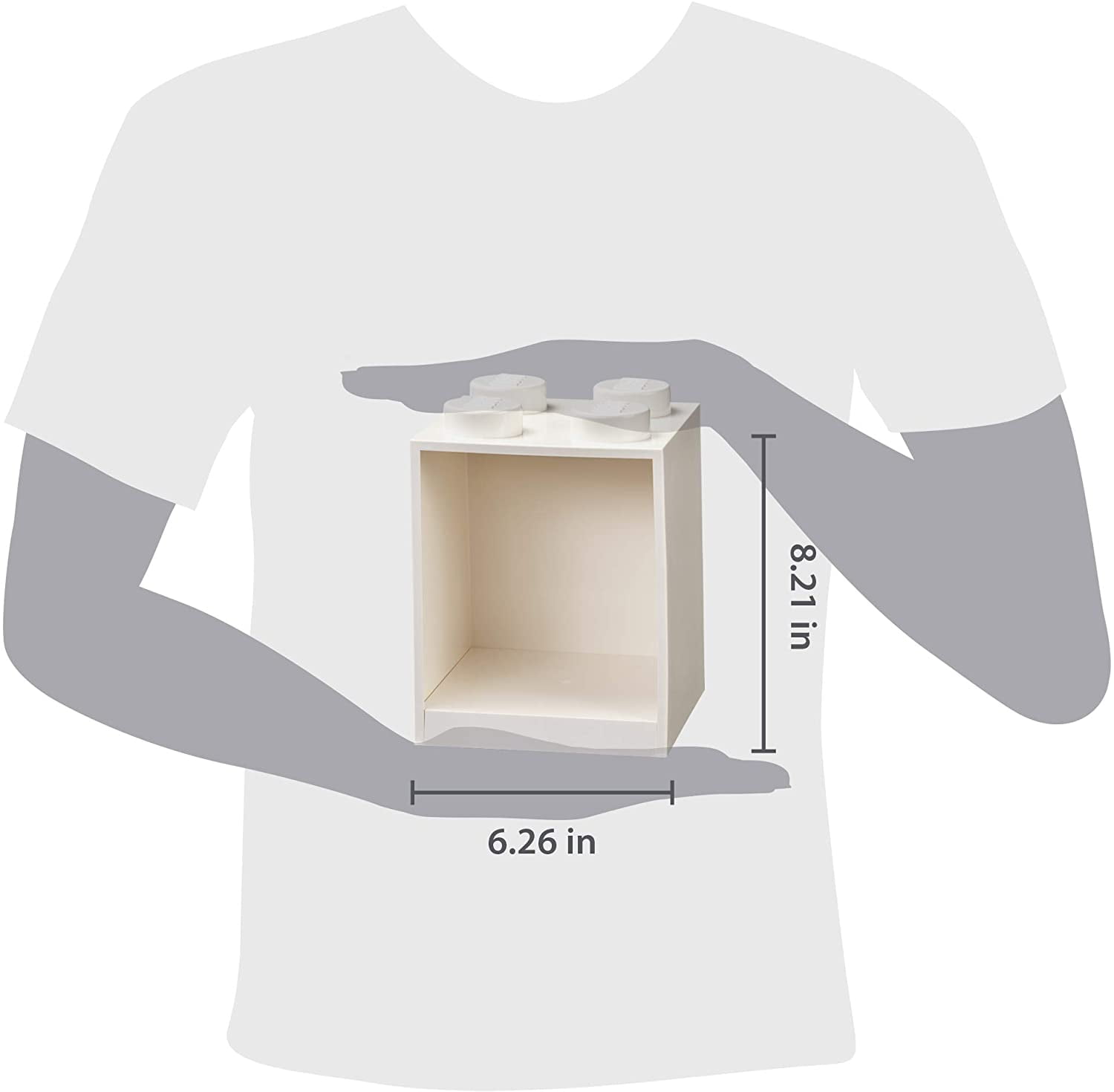 LEGO Storage Products: 41171735 Brick Shelf Set 4 Stud & 8 Stud Box Shelves - White