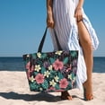 thumbnail image 6 of Sigee Green Tropical Leaves Print Extra Large Waterproof Beach Travel Bag with Zipper - Durable and Versatile for Vacation, Gym, and Daily Use, 6 of 7