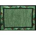 thumbnail image 1 of Ahgly Company Indoor Rectangle Oriental Turquoise Blue Modern Area Rugs, 3' x 5', 1 of 4