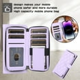 thumbnail image 4 of Crossbody Strap & Lanyard for iPhone 13 Pro Max Case Wallet, with 10-Card Holder & 1 Bills Slot Soft PU Leather Magnetic Flip Folio Heavy Duty Protection Case for iPhone 13 Pro Max, Purple, 4 of 12