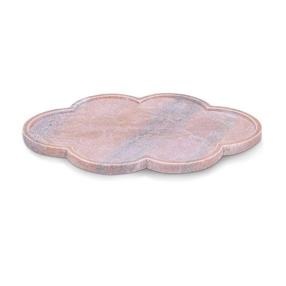 Meridina Furniture Rimini Pink Clover Shaped Marble Tray