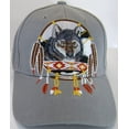 thumbnail image 3 of Native Pride Wolf Men's Adjustable Baseball Cap (S1-Gray), 3 of 3