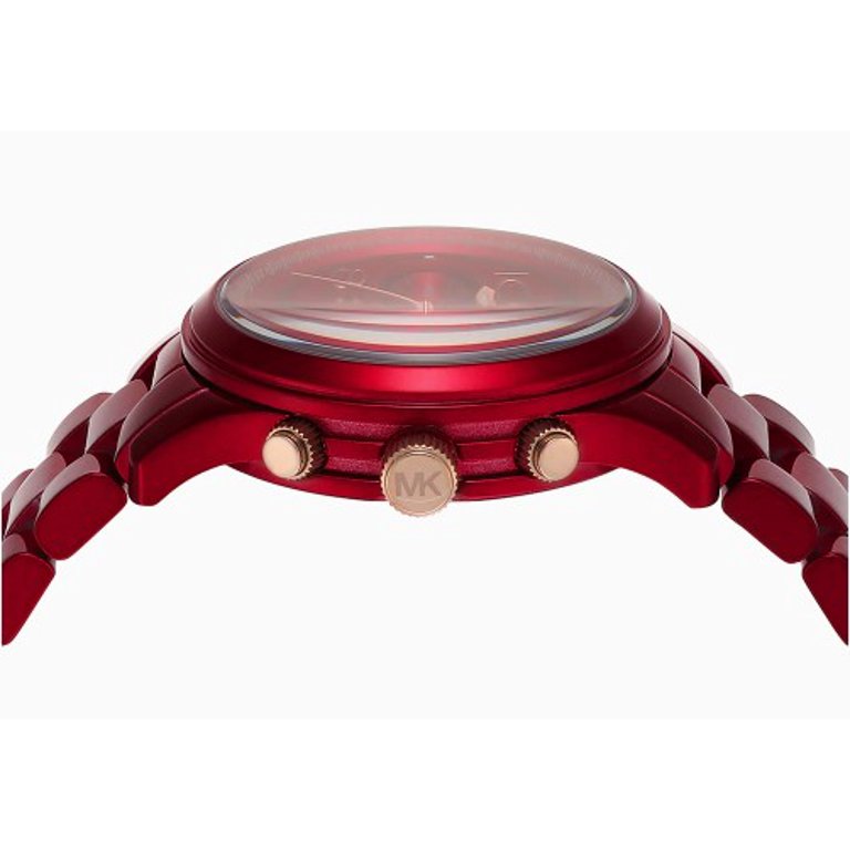 MICHAEL KORS MK7436 RED CHRONOGRAPH DIAL RED STAINLESS BRACELET