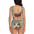 thumbnail image 3 of Honeii Hot Air Balloon Guinea Pig Print Women’s Bikini Set,Two Piece Swimsuit Bathing Suits,Stylish High Elasticity Swimwear for Beach and Pool, 3 of 6