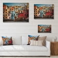 thumbnail image 4 of Designart "Colorful Italy Cinque Terre euphony I" Italy Print on Natural Pine Wood, 4 of 5