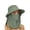 1pack-army Green, variant on Wide Brim Sun Hat for Men Women, UPF 50+ Fishing Hat with Detachable Face Cover & Neck Flap, Outdoor Use