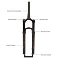 thumbnail image 3 of Hornera Frontal De Presión De Bicicleta, Horquilla Frontal De Suspensión De Bicicleta Negra Control De Bloqueo Para Lugares Fuera De Carretera, 3 of 7